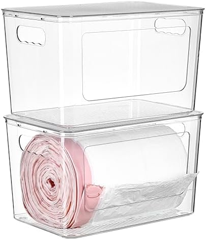 2 Pack Clear Trash Bag Holder