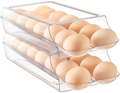2 Pack Egg Holder for Fridge