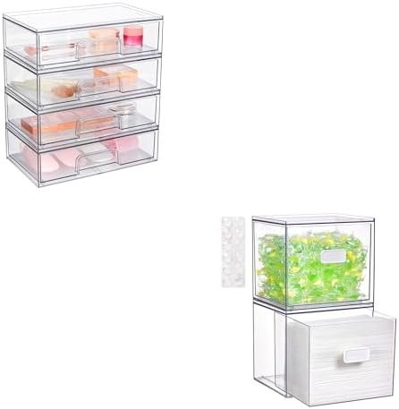 2 Pack Large Stackable Storage Drawers and 2 Pack Dryer…