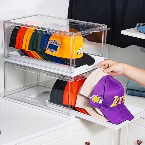 2 Pack Stackable Baseball Caps Organizer