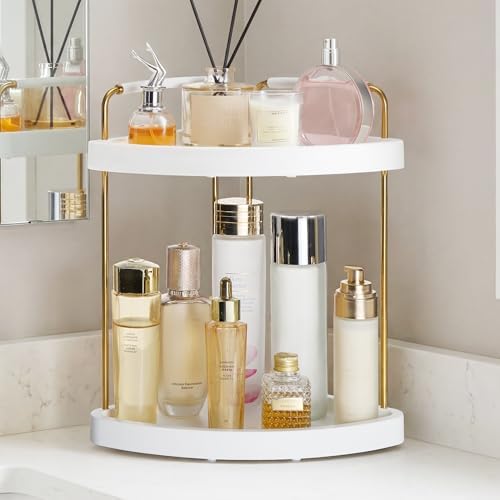 2-Tier Bathroom Corner Countertop Organizer