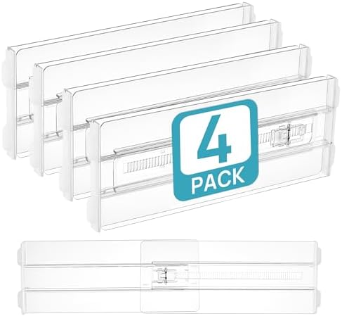 4 Pack Drawer Dividers for Clothes
