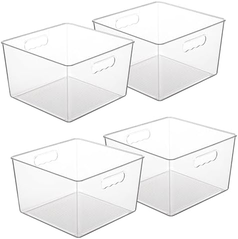 4 Pack Extra Large Clear Storage Bins