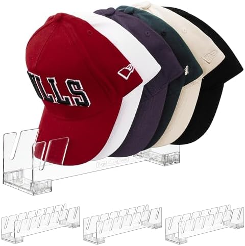 4 Pack Hat Organizer Holder for Baseball Caps Storage