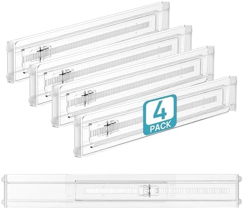 4 Pack Shallow Drawer Dividers