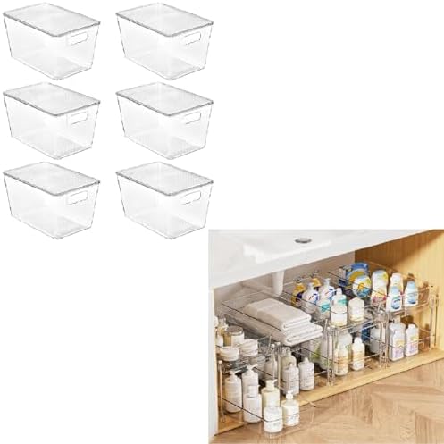 6 Pack Bins and 4 Pack Under Sink Organizer