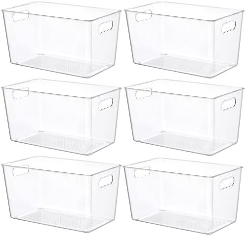 6 Pack Clear Storage Bins