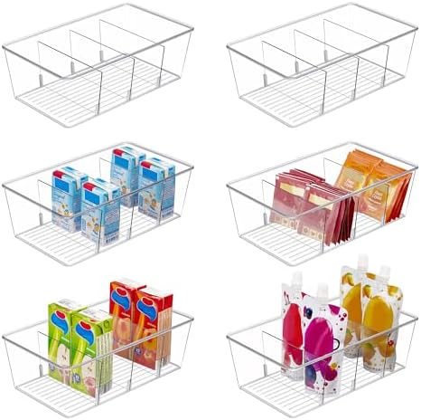 6 Pack Food Storage Organizer Bins