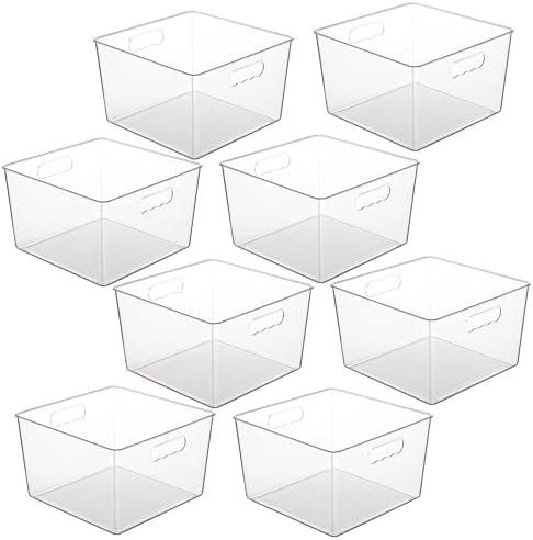 8 Pack Extra Large Clear Storage Bins