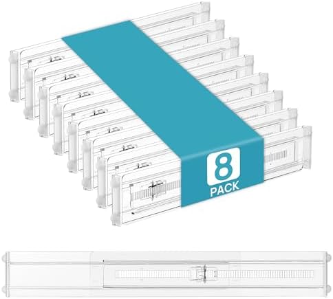 8 Pack Shallow Drawer Dividers