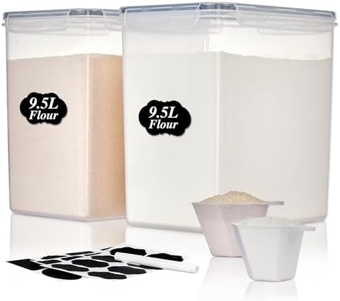 9.5L Flour Sugar Storage Containers — 2 Pack