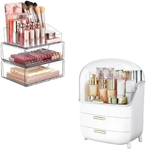 Makeup Skincare Organizer with Lids Sets